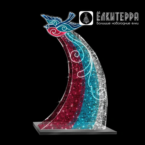 Полуарка световая новогодняя Снегири